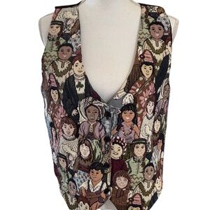 ON TOUR Tapestry Vest – Multicultural Children Print – Teacher / Educator Core